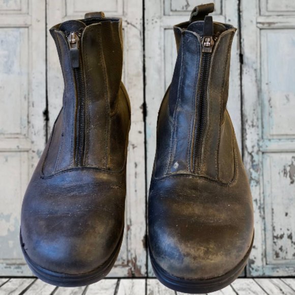 Dansko Portugal Black Paddock Ankle Boots Womens 40 9.5 * flaw broken zipper - Picture 11 of 14